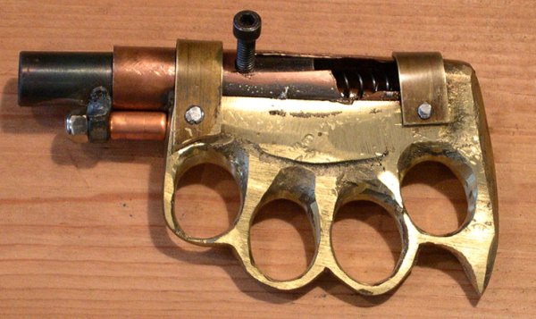 Homemade Knuckleduster Zip Gun, 38spl. pic 1